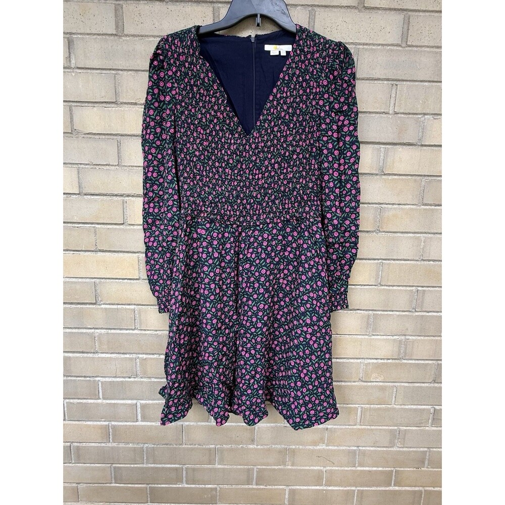 Boden V-Neck Smocked Women’s Dress Size 6 Party Pin Rambling Ditsy Print